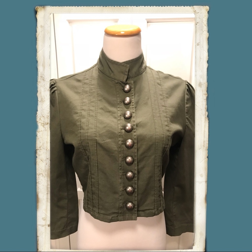 Military Crop jacket khaki Junior Size Large